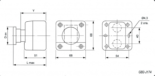 Кнопочный пост GB2-J174 (N/C)
