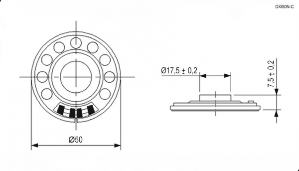 DXI50N-C 0.25W 50ohm