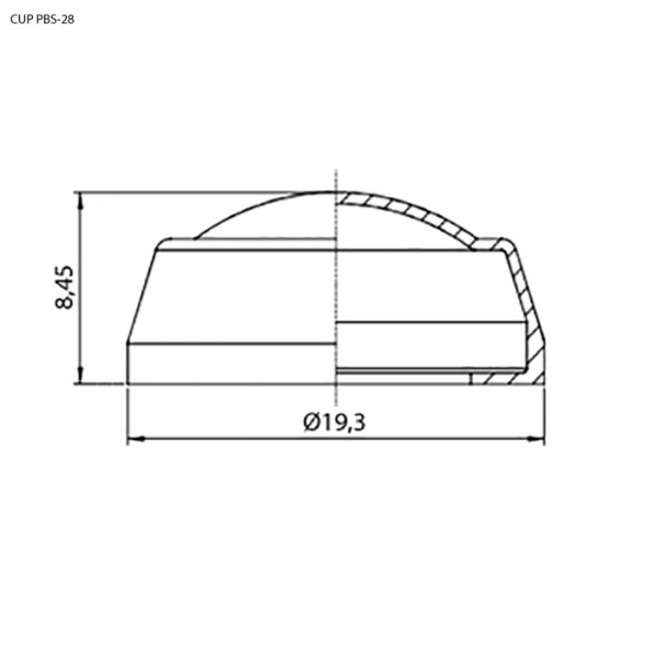 PBS-28   D=12 mm cup
