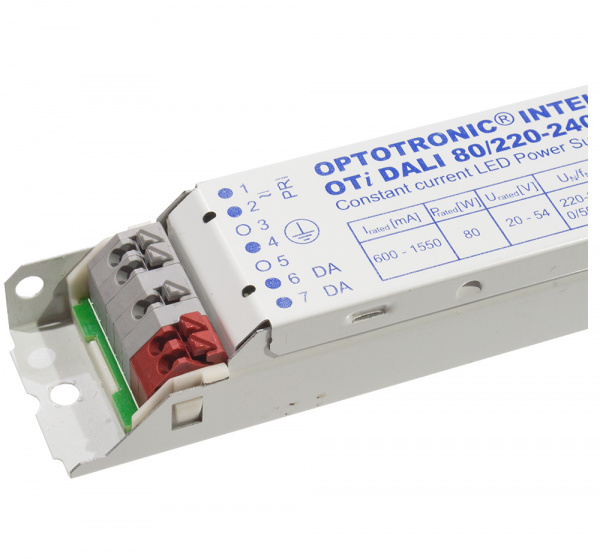 OTi DALI 80/220-240/1A6 LT2 L, LED драйвер, SELV, 80Вт, DALI. Выход 600 - 1550мА,IP 20