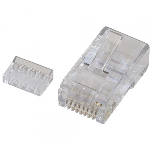 TP8P8C (RJ45) вилка телефон.на каб. cat.6E со вставкой
