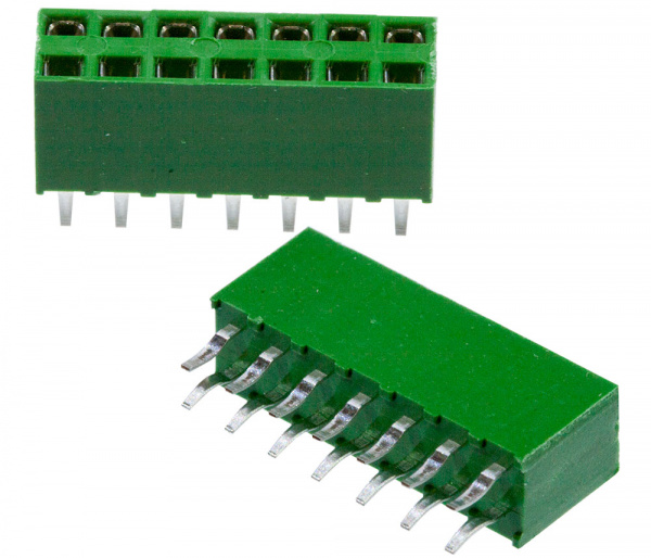 215307-7, 2X7P HV100 REC CON. TE, 7.0MM