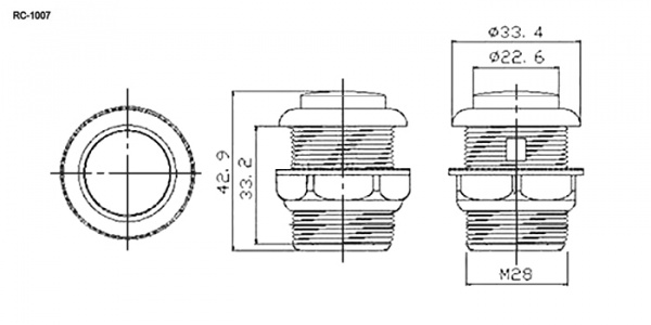 RC-1007-28-R, кнопка GMSI