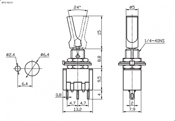 Микротумблер MTS-102-E1 on-on (кр. колп.)