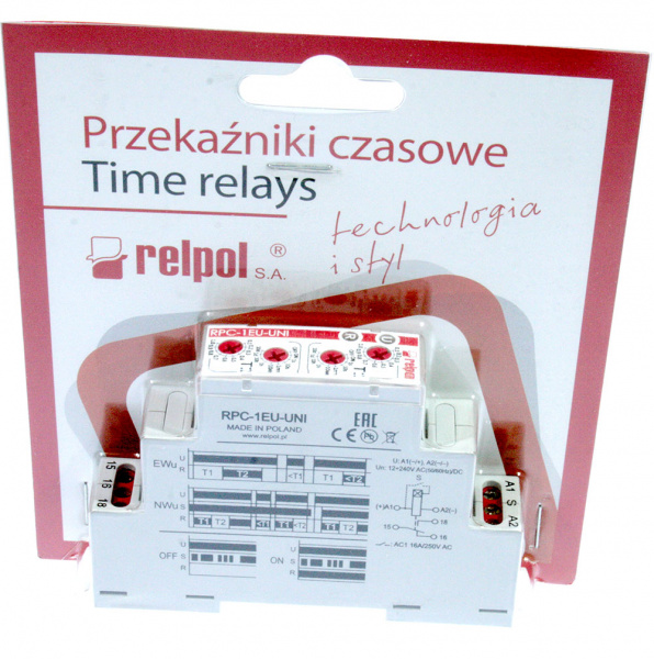 RPC-1EU-UNI, Реле времени, функция EWu+NWu, 12...240 V AC/DC