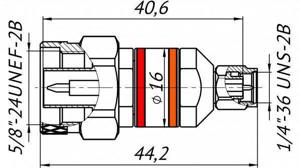 Переход коаксиальный adp1a-nm-35m