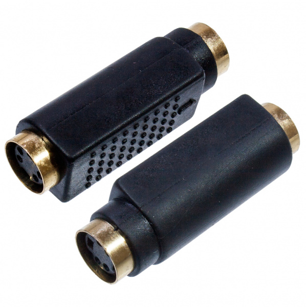 2-320G, переходник MINI DIN 4 pin(S-VHS)гнездо - MINI DIN 4 pin(S-VHS)гнездо пластик