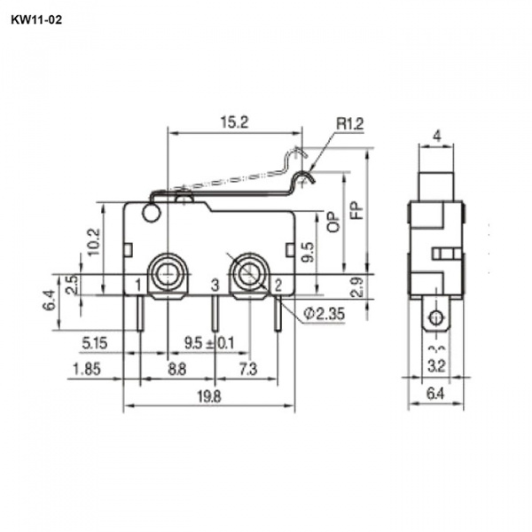 Микропереключатель KW11-02