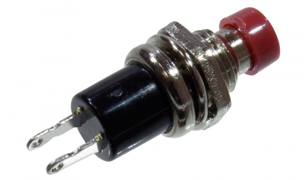 L-KLS7-PBS-004C-R, кнопка без фикс.ON-(OFF) 250В 1А красн.