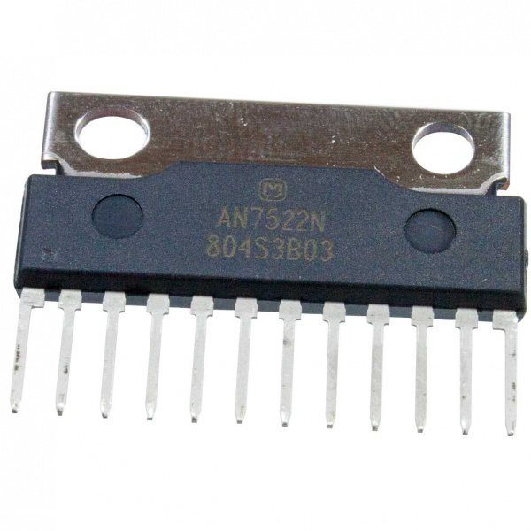 AN7522N, 12-SIL, УНЧ 2x3Вт (8В/8 Ом), 34дБ, pегулятоp гp.