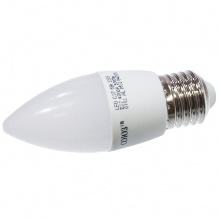 SLED-SMD2835-C-37, Лампа св.диод. 6W 220V 500 Лм 4000К Е27 "СВЕЧА"