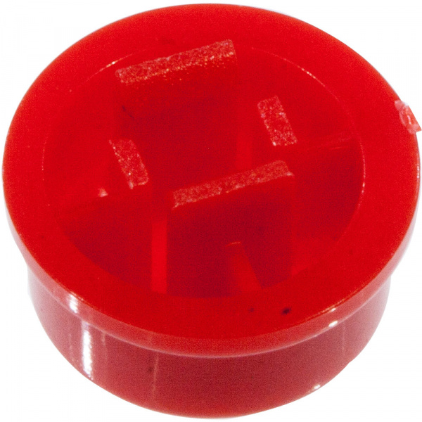 KTSC-22R, колпачок для кнопки круглый красный D12мм