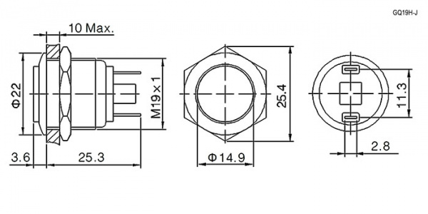 GQ19H-10/J/N off-(on)