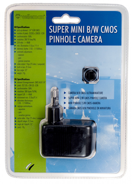 CAMZWCMM1, видеокамера 1/4" B/W CMOS с адаптером