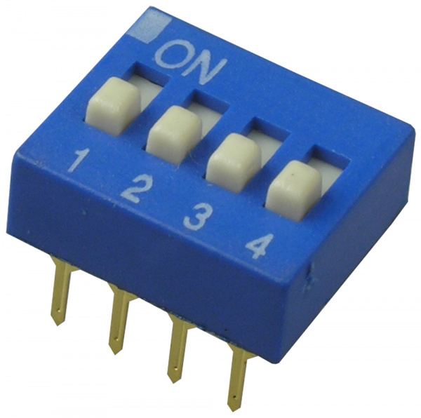 DS-04BBU-G, DIP переключатель 4 поз. (аналог SWD 1-4 ВДМ 1-4)
