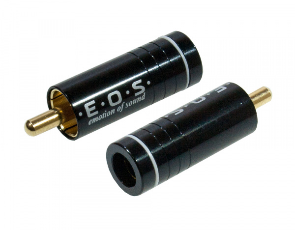 1-254G WHITE, штекер RCA металл на кабель, белый "позолоченный"
