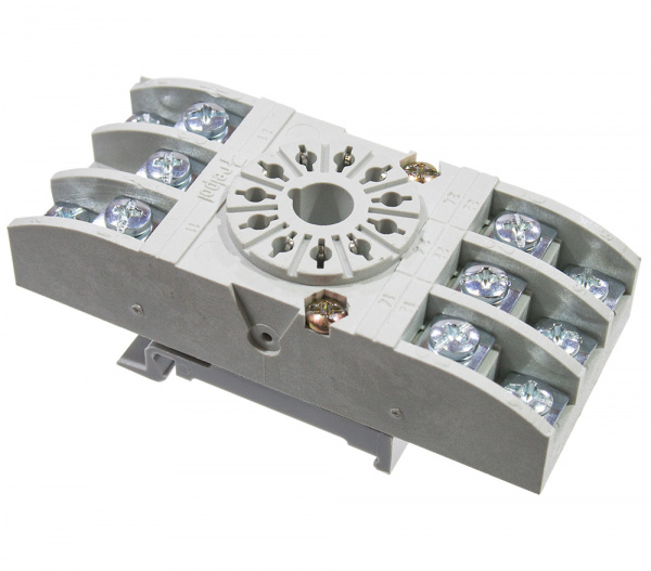 GZU11-01, Цоколь к реле R15 3 перекл. контакта на рейку DIN35