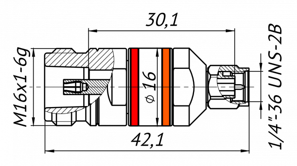 Переход коаксиальный adp1a-iiif-35m